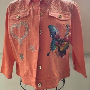 Orange Jean jacket